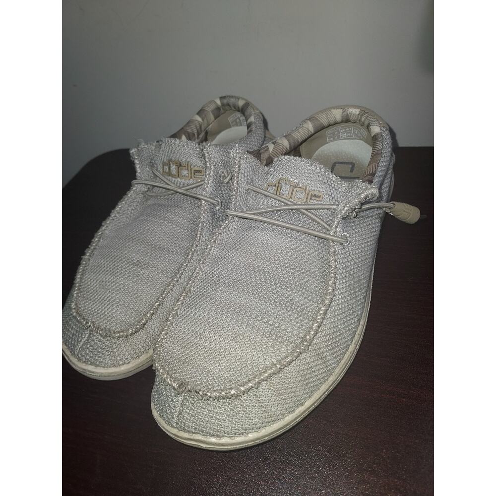 Hey Dude Slip On Shoes Mens Size 8 Wally Sox Casual Mesh Shoes Beige